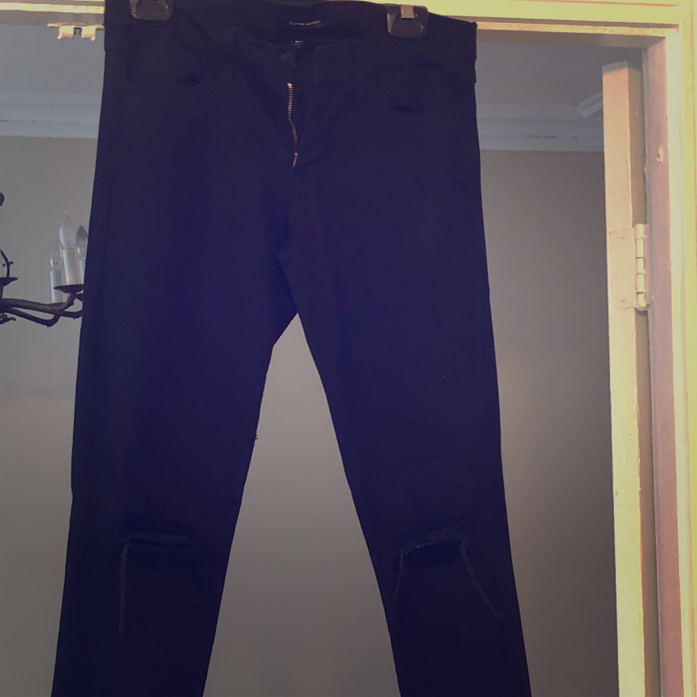 Black ripped jeans
